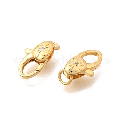 Brass Micro Pave Clear Cubic Zirconia Lobster Claw Clasps&nbsp;KK-G600-25G-01