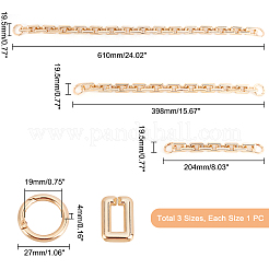 3Pcs 3 Styles PVC Plastic Bag Cable Chains&nbsp;FIND-PH0004-55