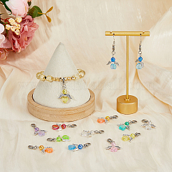 36Pcs 9 Colors Transparent Acrylic Angel Charm Decorations&nbsp;HJEW-AB00668