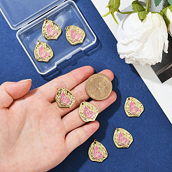 8Pcs Rack Plating Brass Enamel Pendants&nbsp;KK-BBC0020-68