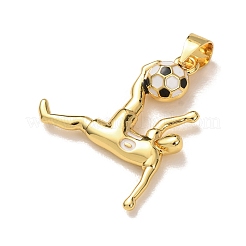Brass Enamel Pendants&nbsp;KK-P352-05D-G