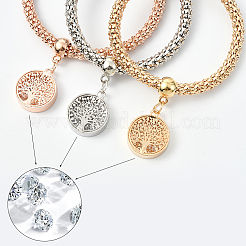 3Pcs 3 Colors Zinc Alloy Charm Bracelets&nbsp;BJEW-SC0001-56