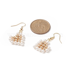 Natural Pearl Dangle Earrings&nbsp;EJEW-JE05210-02