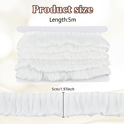 5M Polyester Double Layer Pleated Lace Ribbon&nbsp;OCOR-HY0001-27
