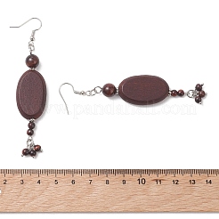 3 Pairs 3 Styles Wood Dangle Earrings&nbsp;EJEW-JE06996