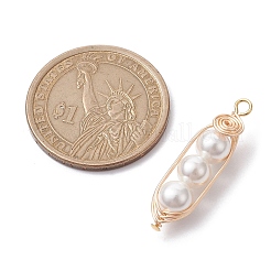 Round Shell Pearl Beaded Pendants&nbsp;PALLOY-TA00104
