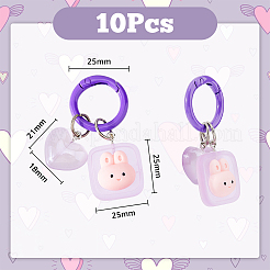 10Pcs Luminous Resin Keychain&nbsp;KEYC-DC0011-12