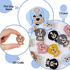 14Pcs 7 Colors Silicone Focal Beads&nbsp;SIL-DC0001-14