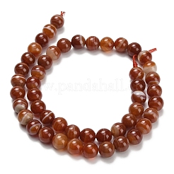 Natural Banded Agate Beads Strands&nbsp;G-L642-B04-8mm