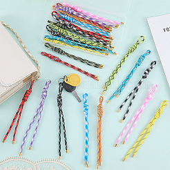 24Pcs 12 Color Polyester Cord Pendant Decorations&nbsp;HJEW-FG00043