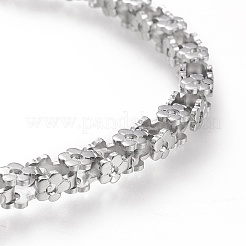 Tarnish Resistant 304 Stainless Steel Box Chain Bracelets&nbsp;BJEW-I288-03P
