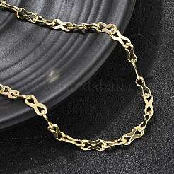 4MM Brass 8 Link Chain Necklaces for Women Men&nbsp;NJEW-F355-02G