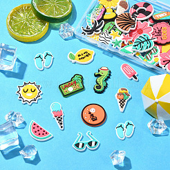 56Pcs 56 Styles Summer Theme PVC Cabochons&nbsp;KY-CJ0002-10