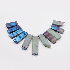 Electroplate Natural Green Aventurine Beads Strands&nbsp;G-P297-D04