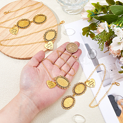 DIY Oval & Heart Alloy Graduation Cap Fringe Pendant Decoration Making Kits&nbsp;HJEW-DC00043