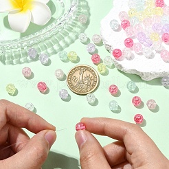 100Pcs Transparent Crackle Acrylic Beads&nbsp;CACR-YW0001-10