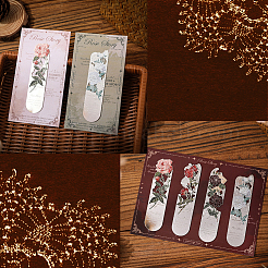 4Pcs 4 Styles Brass Flower Bookmarks&nbsp;AJEW-SP0002-28B