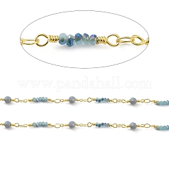 Glass Rondelle Beaded Chains&nbsp;CHC-C001-14G