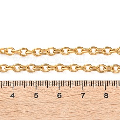 Ion Plating(IP) 304 Stainless Steel Cable Chain Necklaces for Women Men&nbsp;STAS-M102-68G