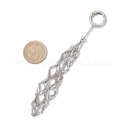 304 Stainless Steel Macrame Pouch Empty Stone Holder Pendant Decorations&nbsp;SA-CJ5EA2-02