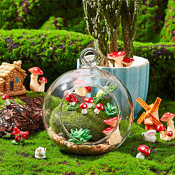 AHADEMAKER 124Pcs 7 Style Mini Resin Figurines&nbsp;DJEW-GA0001-33