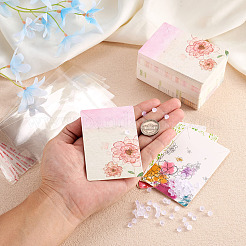 100Pcs 5 Style Rectangle Cardboard Jewelry Display Cards&nbsp;CDIS-YS0001-03