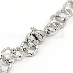 Tarnish Resistant Fashionable 304 Stainless Steel Twisted GrainCable Chain Bracelets&nbsp;STAS-A028-B084P