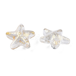 Transparent Spray Painted Glass Beads&nbsp;GLAA-N035-027-D01