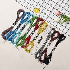 10 Skeins 12-Ply Metallic Polyester Embroidery Floss&nbsp;OCOR-WH20074-12A