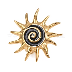 304 Stainless Steel Enamel Cuff Rings for Women&nbsp;RJEW-L133-02G