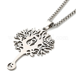 Non-Tarnish 201 Stainless Steel Pendant Necklaces for Women Men&nbsp;NJEW-G123-05P