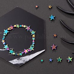 390Pcs 4 Sizes Electroplate Non-magnetic Synthetic Hematite Bead Strands&nbsp;G-LS0001-57