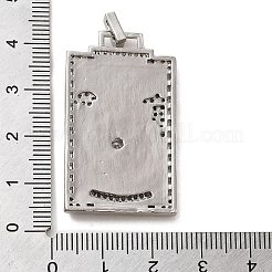 Brass Micro Pave Cubic Zirconia Pendants with Enamel&nbsp;KK-H458-01P-09