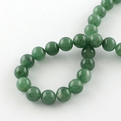 Round Natural Green Aventurine Beads Strands&nbsp;G-R331-8mm-01