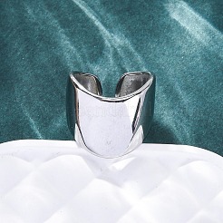 304 Stainless Steel Cuff Rings for Women&nbsp;RJEW-G348-02P
