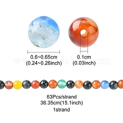 Natural Agate Beads Strands&nbsp;G-YW0001-33B