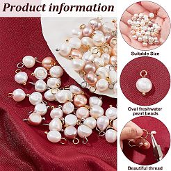 80pcs 4 Styles Natural Cultured Freshwater Pearl Charms&nbsp;PEAR-NB0001-65