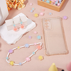 200Pcs 4 Styles Frosted Transparent Acrylic Beads&nbsp;OACR-TA0003-54