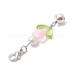 Glass Tulip Pendant Decorations&nbsp;HJEW-JM02539