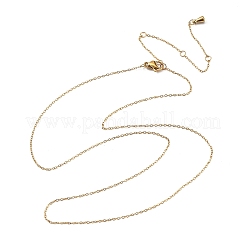 1MM 304 Stainless Steel Cable Chain Necklaces&nbsp;NJEW-T016-15G