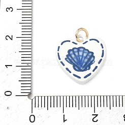 Brass Enamel Pendants&nbsp;ENAM-I086-08B