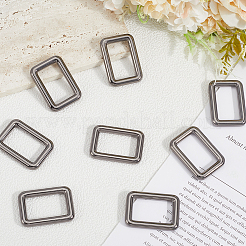 8Pcs Zinc Alloy Rectangle Buckle Ring&nbsp;PURS-SP0001-05B