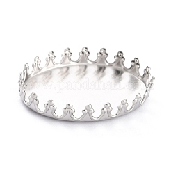 Non-Tarnish 304 Stainless Steel Cabochon Settings&nbsp;STAS-Y001-07B-P