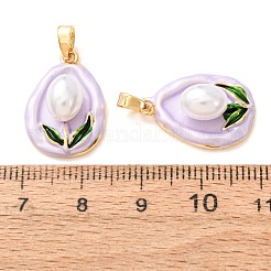 Brass Enamel Pendants&nbsp;KK-CBA8606-03G-B02