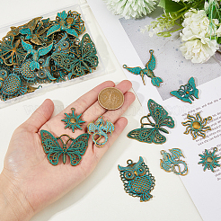 42Pcs 7 Style Zinc Alloy Pendants&nbsp;FIND-FH0008-39