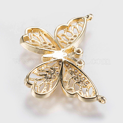 Brass Micro Pave Cubic Zirconia Pendants&nbsp;X-ZIRC-G132-65G