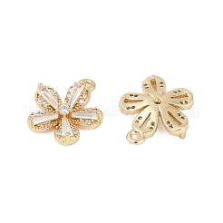 Rack Plating Brass Micro Pave Cubic Zirconia Pendants&nbsp;KK-C082-01G-01