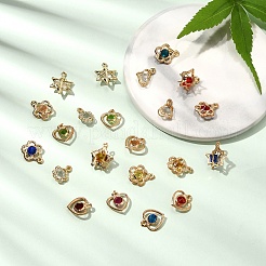 69Pcs 6 Styles Rack Plating Eco-Friendly Iron Pendants&nbsp;FIND-YW0005-89