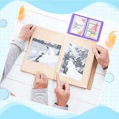 2 Books 2 Patterns 3 Inch PVC Mini Photo Album with Heart Window&nbsp;AJEW-CP0005-42