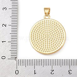 Natural White Shell Flat Round Pendants&nbsp;KK-F919-42B-G